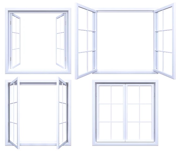 window white open frames